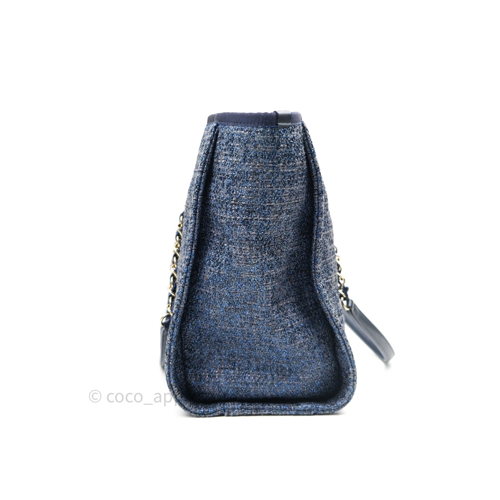 Chanel Navy Blue Canvas Deauville Medium Tote Bag - Luxury Designer Handbag for Women, Perfect for Work, Travel & Everyday Use