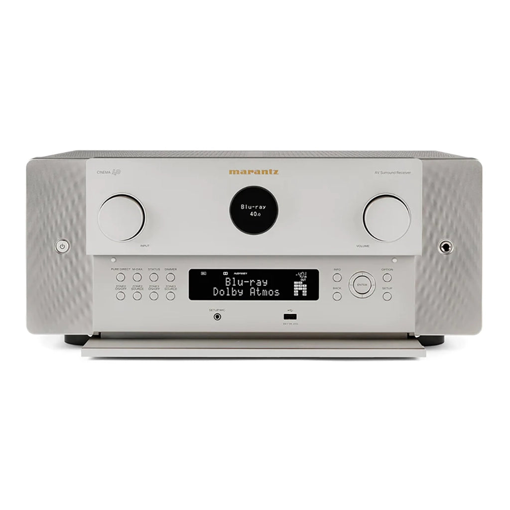 Marantz Cinema 40 9.4 Channel AV Receiver with Dolby Atmos, Built-in Streaming, 8K HDMI, HEOS - Premium Home Theater System for Movies, Music & Gaming