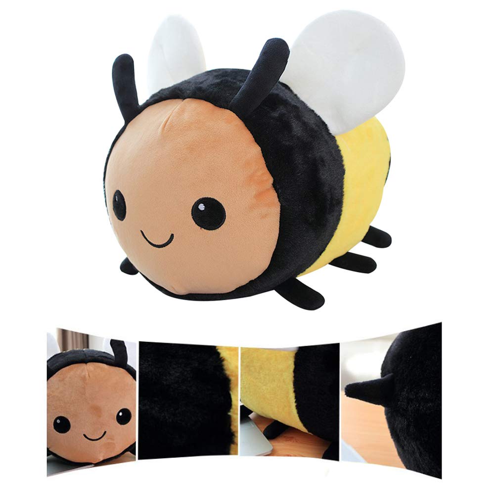 Haozhixin Fuzzy Bumblebee Plush Toy - Soft Stuffed Animal Pillow, Cute Bee Plushie Gift for Kids, Boys & Girls (Birthday, Party Favors) - Perfect for Nursery Decor, Cuddling & Playtime