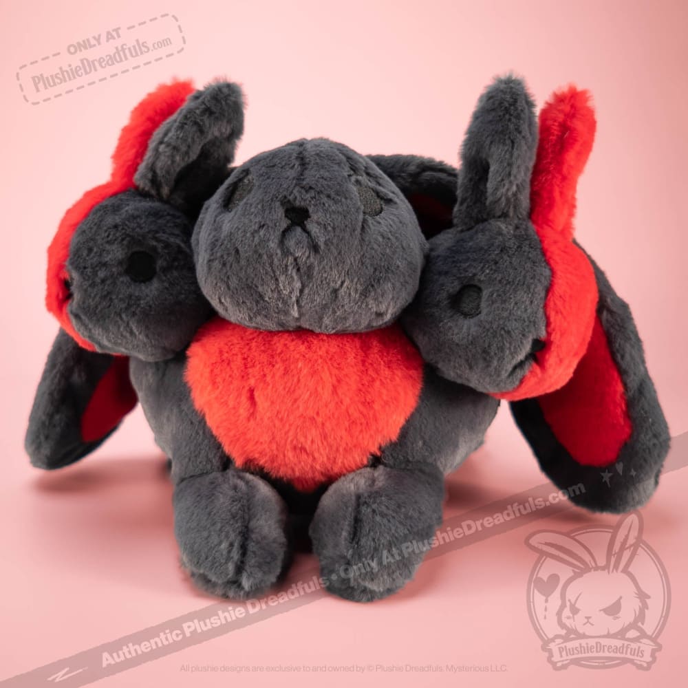 Plushie Dreadfuls Cerberus Rabbit Stuffed Animal - Soft Three-Headed Mythological Plush Toy for Collectors, Unique Gift for Horror Fans & Home Decor