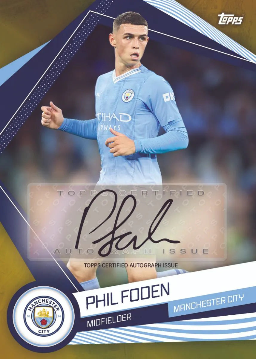 Official Topps Manchester City 23/24 Fan Set - Collectible Soccer Trading Cards for Premier League Fans - Perfect for Gifts, Display & Memorabilia Collections