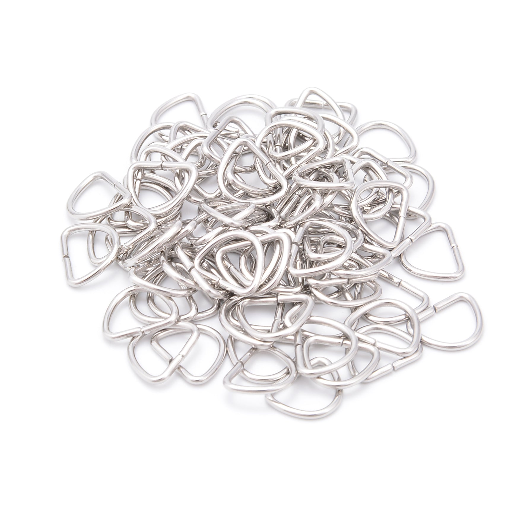 Premium 304 Stainless Steel Triangle Clasp Jump Rings - 8x9mm (85pcs) for Jewelry Making, DIY Crafts & Keychain Accessories - Durable & Corrosion-Resistant