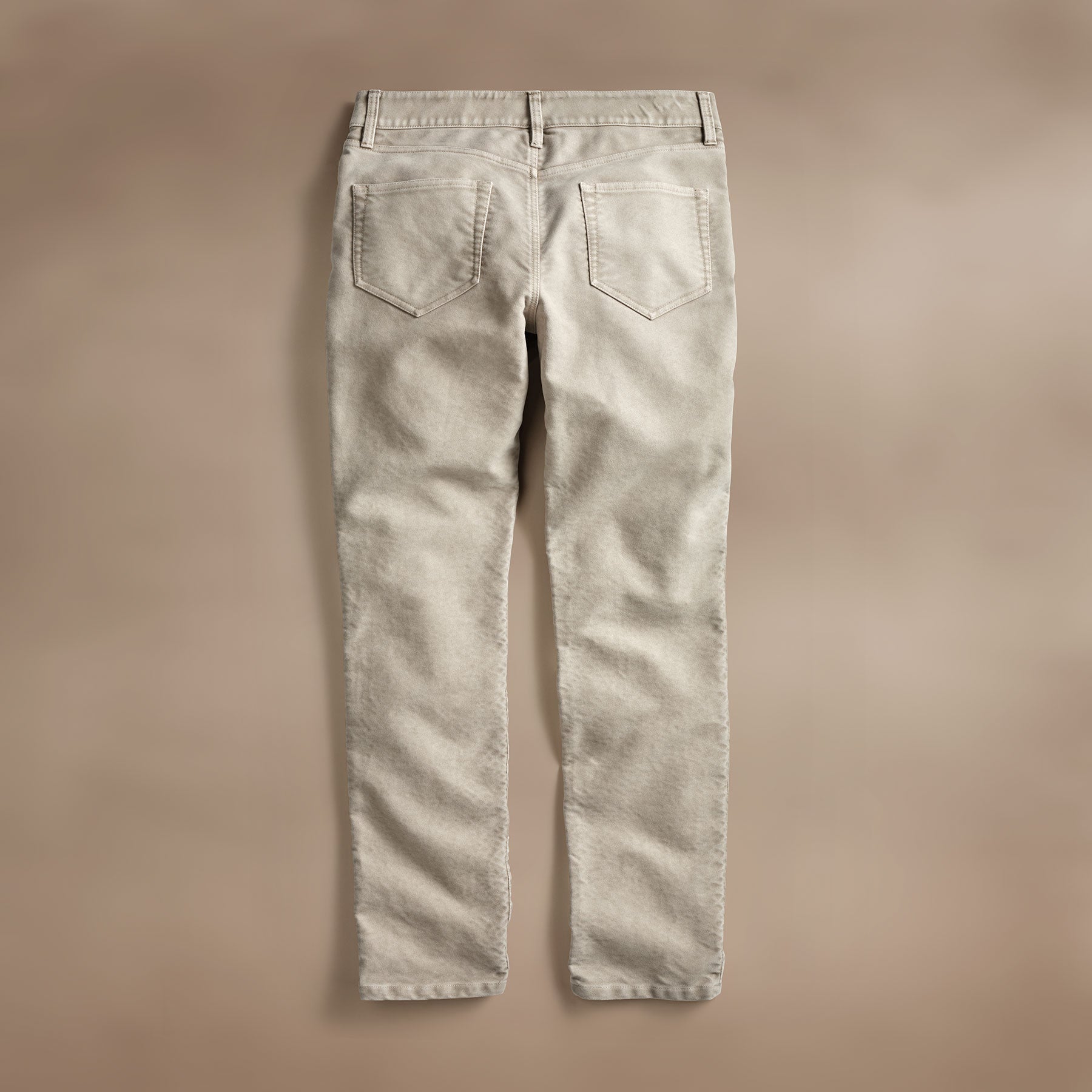 Premium Cotton Moleskin 5-Pocket Pants for Men - Light Tan Pigment Wash | Comfortable Casual Wear for Work & Outdoor Activities