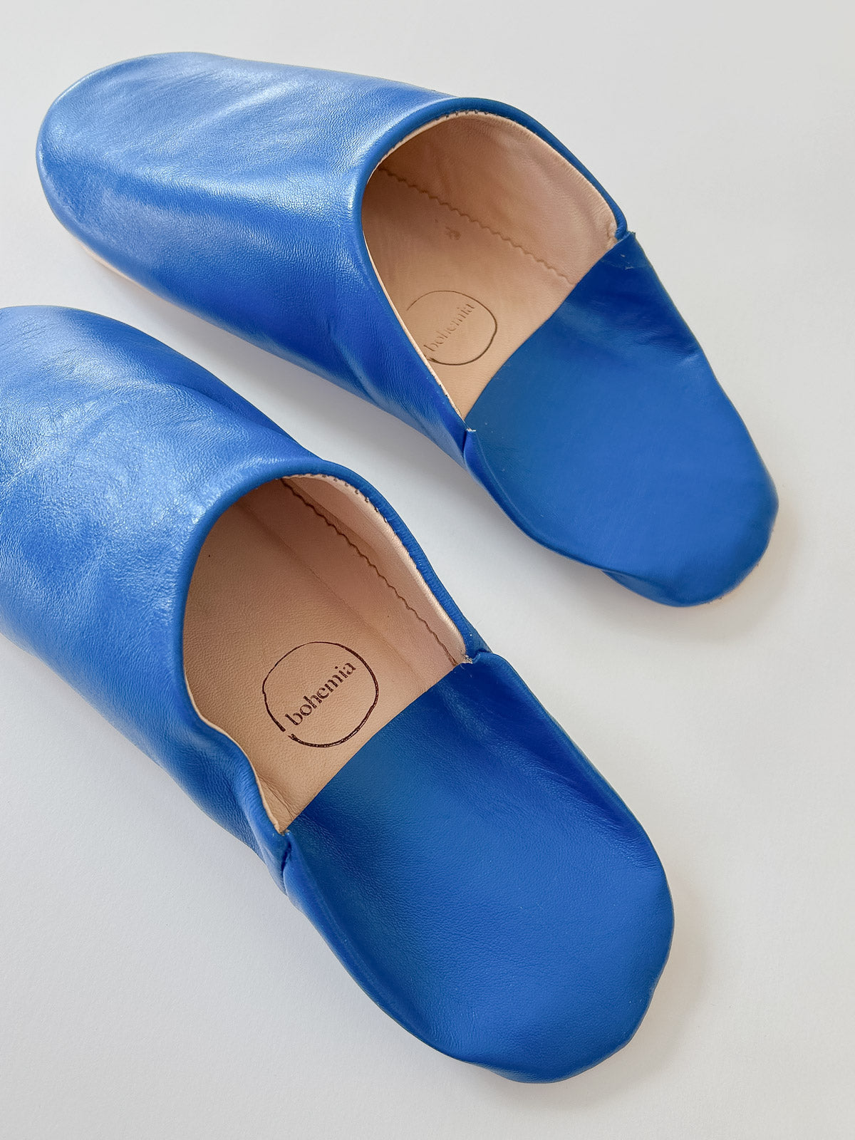 Authentic Moroccan Men's Babouche Slippers - Handmade Leather Comfort Shoes in Majorelle Blue | Perfect for Home, Lounge & Cultural Fashion