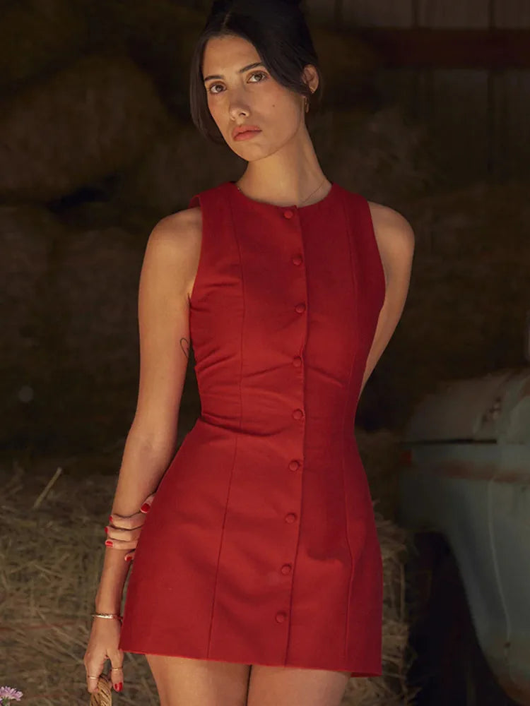 Sexy Sleeveless Mini Dress for Women - Bodycon Club Party Tank Dress with O-Neck & Bustier Design | Perfect for Night Out, Cocktail Party, Date Night & Summer Vacation