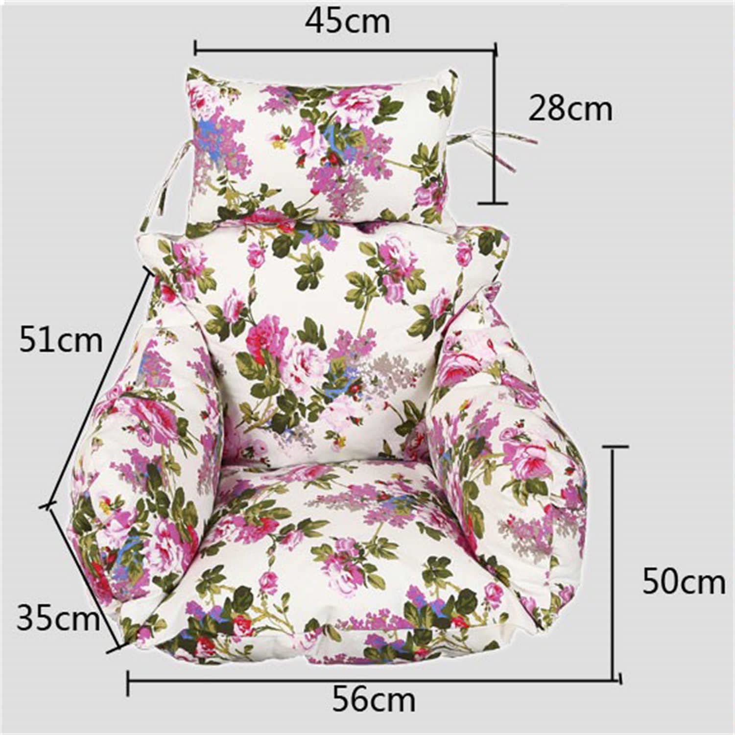 Thickened Hanging Basket Seat Cushion - Comfortable Swing Egg Chair Pad for Indoor & Outdoor Use - Perfect for Patio, Garden, Yard, and Hammock Relaxation