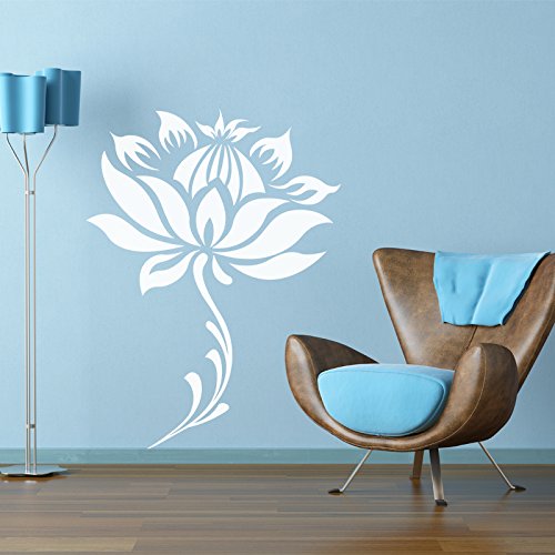 Lotus Flower Wall Decal - Pink Home Decor for Bedroom & Living Room