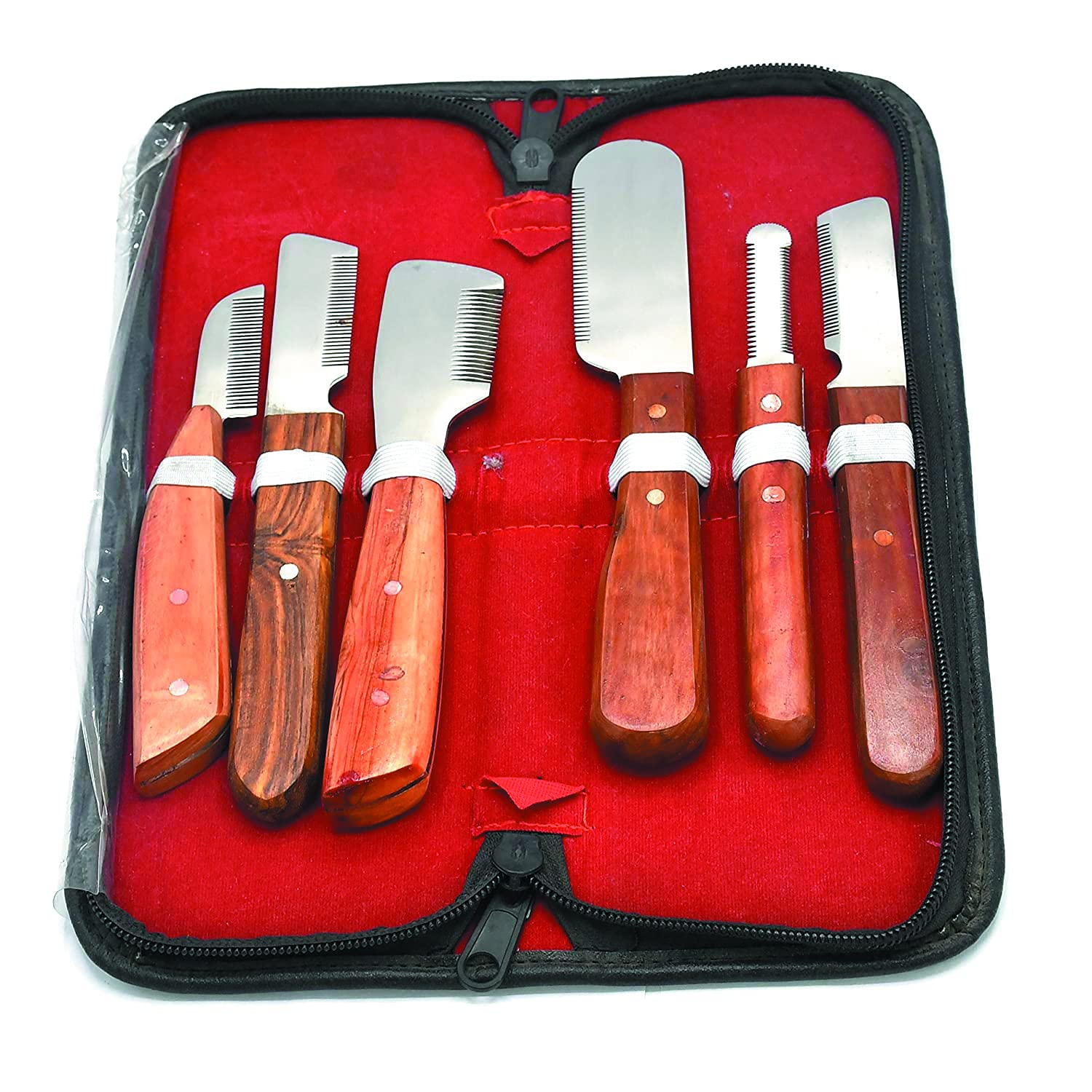 Premium 6-Piece Dog Grooming Hand Stripping Knife Set for Professional Pet Grooming - Perfect for Removing Dead Hair & Coat Maintenance on Terriers, Spaniels & Wire-Haired Breeds