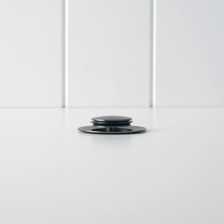 Pop Up Waste Drain Stopper in Gunmetal Finish - No Overflow Design for Bathroom Sink & Bathtub | Perfect for Modern Home & Hotel Renovation