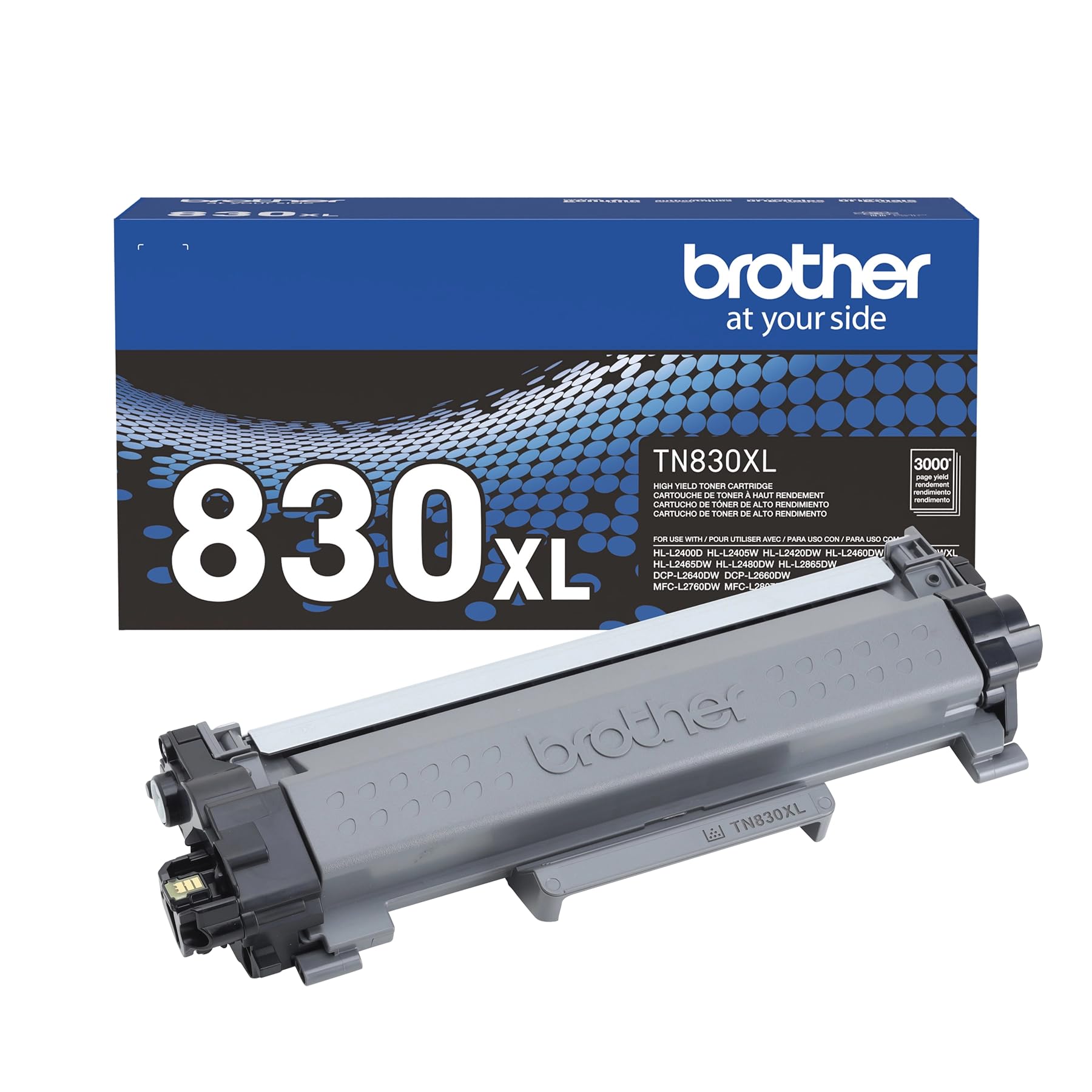 Brother TN830XL High Yield Black Toner Cartridge - 3,000 Page Capacity | Compatible with Brother Printers | Ideal for Office & Home Printing Needs