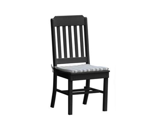 A & L Furniture Traditional Dining Chair - Solid Wood Upholstered Seat - Elegant Home Dining Room Furniture for Kitchen, Living Room & Office