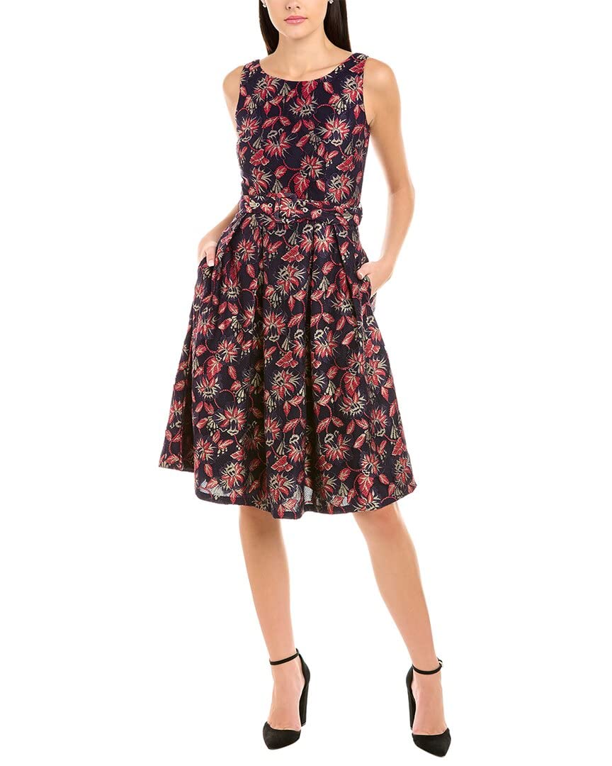 Elegant Pink Ruby Victorian Rose Flare Dress for Women - Vintage Inspired A-Line Party Gown for Weddings, Tea Parties & Special Occasions