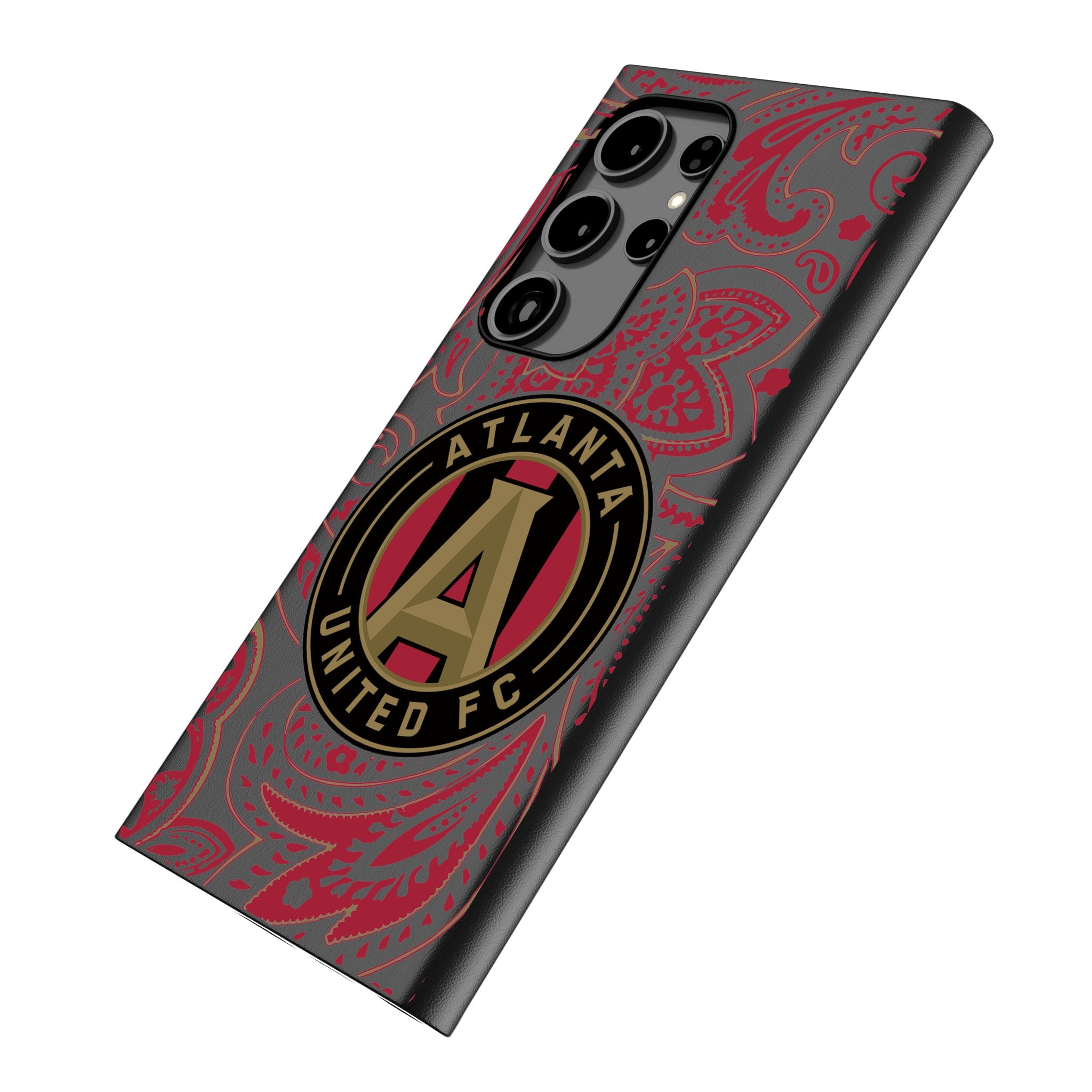 Atlanta United FC Paisley Pattern MagSafe Compatible Phone Case for Samsung Galaxy S23/S22/S21 - Durable Protection with Stylish Soccer Design for Fans & Daily Use