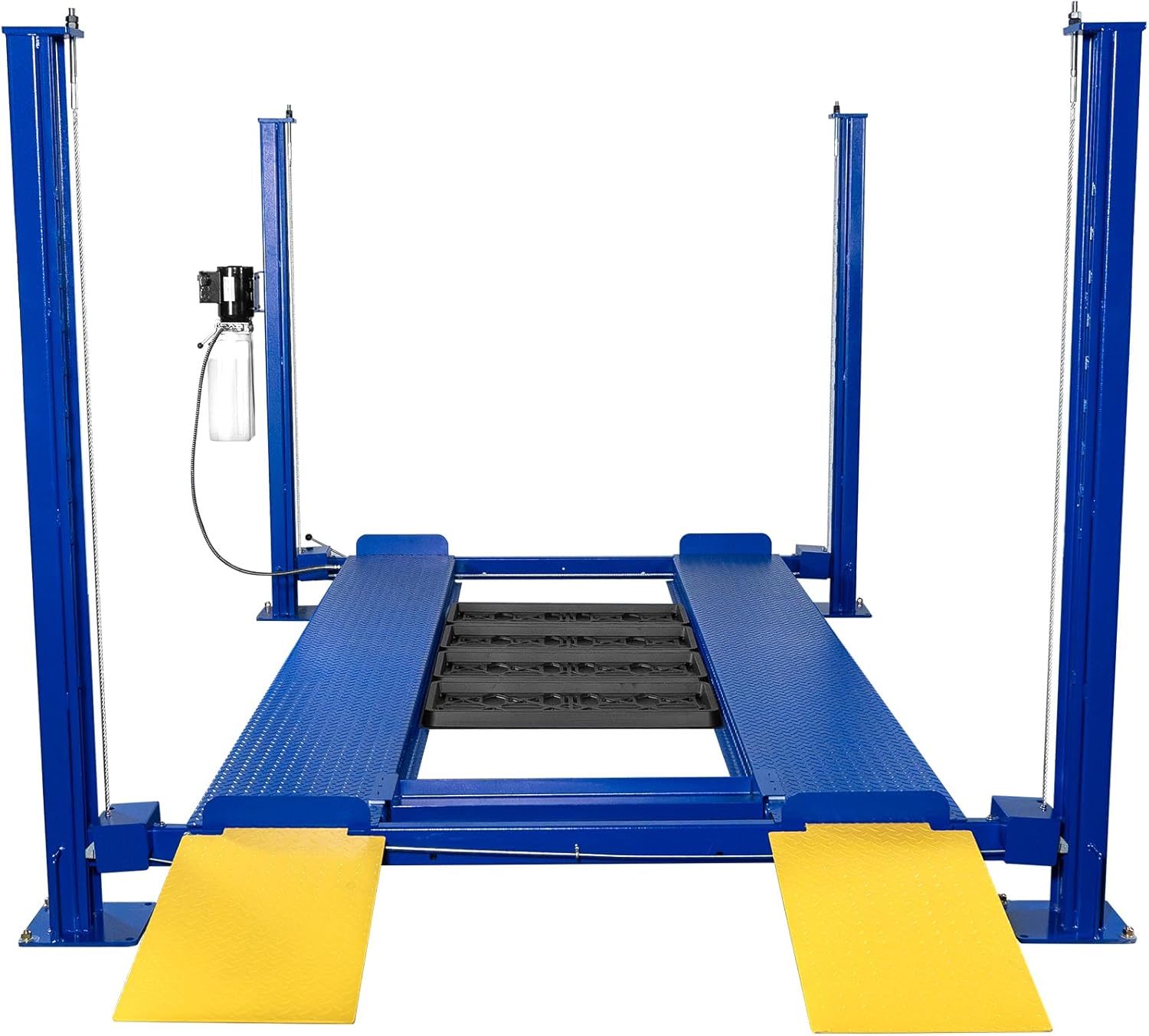 WEIZE 8500lbs 4 Post Car Lift with Caster Kits - Heavy Duty Auto Storage Lift for Home Garage, Vehicle Parking & Maintenance - Perfect for Car Enthusiasts & DIY Mechanics