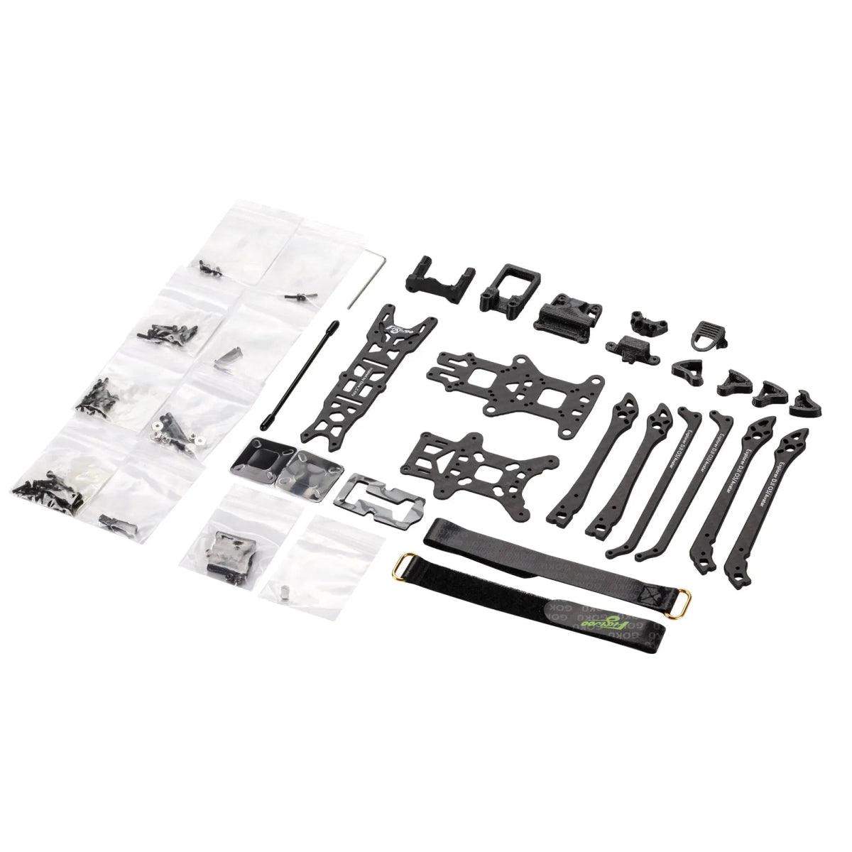 Flywoo Explorer LR HD O3 Deadcat Long Range 4 Frame Kit for FPV Drone - Lightweight Carbon Fiber Frame with HD Camera Mount - Perfect for Aerial Photography, Cinematic Shots & Long Distance FPV Flying