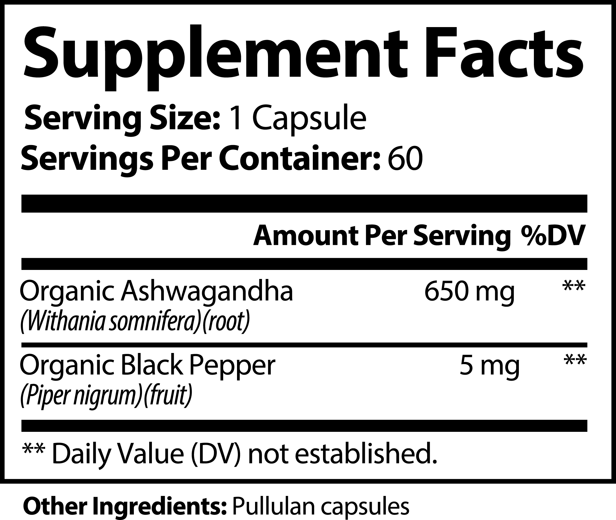 Ashwagandha with Black Pepper Supplement - 60 Vegan Capsules for Stress Relief & Immune Support | Natural Adaptogen for Anxiety, Sleep & Energy Boost | Dakoda Herbals Premium Quality