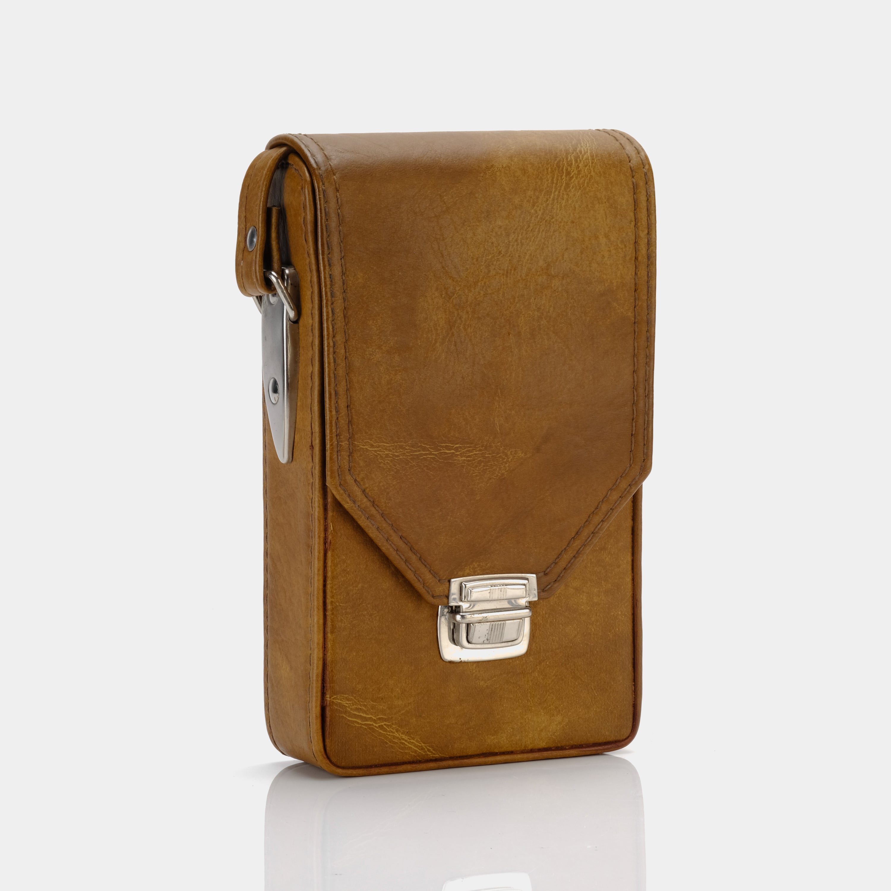 Vintage Brown Leather Camera Case for Polaroid SX-70 - Durable Folding Protective Cover for Instant Film Photography, Travel & Collectors