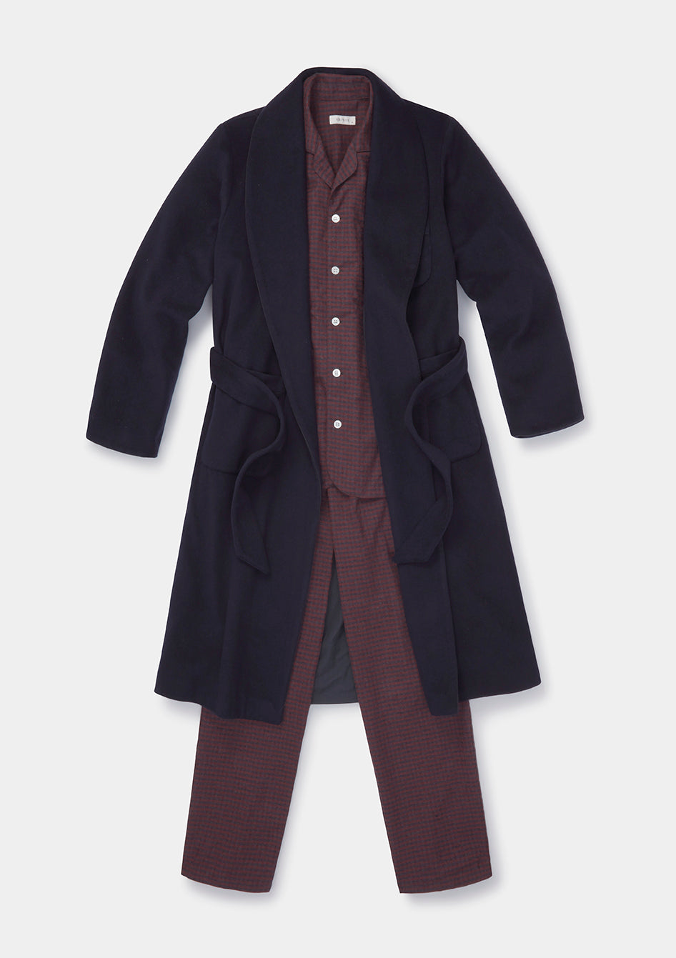 Luxury Navy Blue Cashmere Robe for Women & Men - Soft & Warm Winter Bathrobe - Perfect for Spa, Lounge & Home Relaxation
