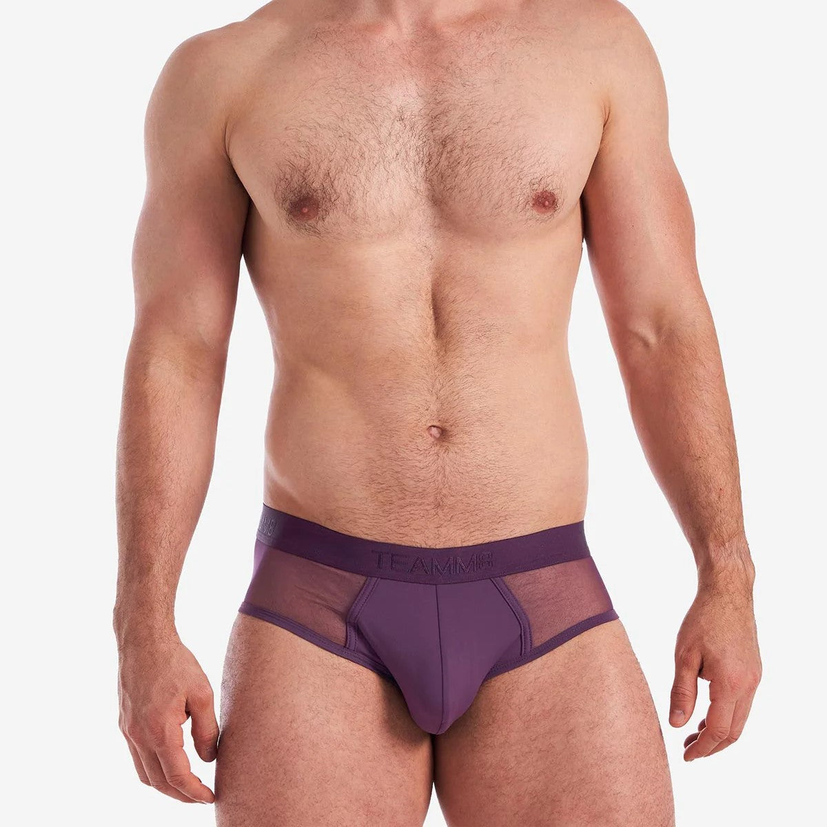 Teamm8 Score Sheer Brief Mesh Underwear for Women - Plum Purple Lingerie for Comfort & Style | Perfect for Sleepwear, Lounge & Everyday Wear