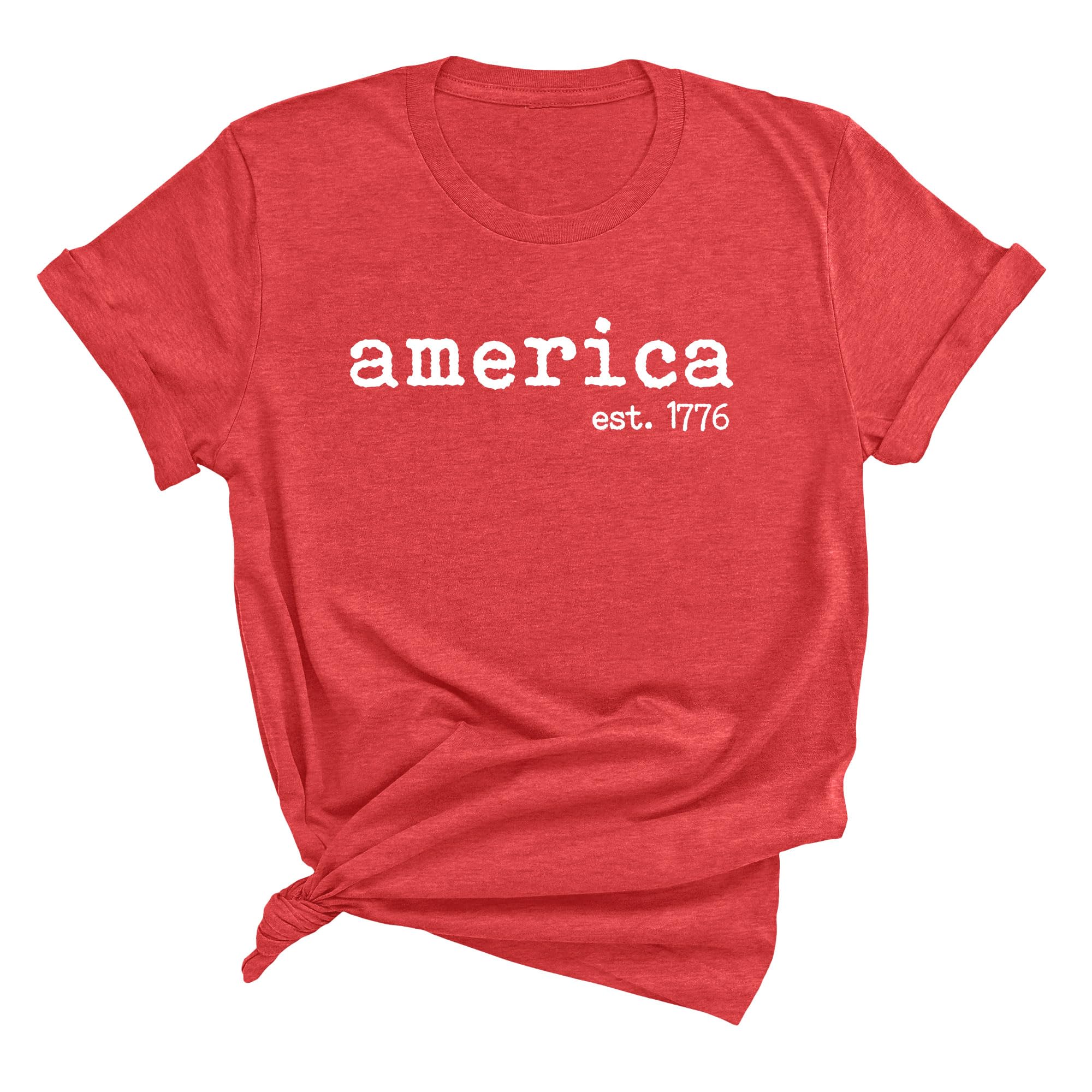 Patriotic USA T-Shirt - America Est. 1776 Fourth of July American Flag Design - Perfect for Independence Day Celebrations, BBQ Parties & Patriotic Events