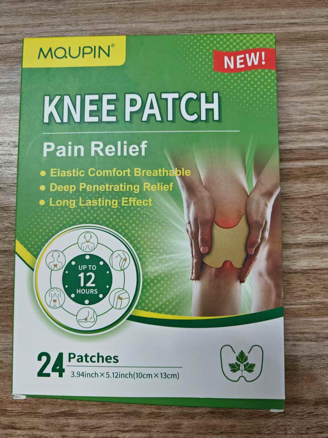 48Pcs MQUPIN Knee Pain Relief Patches - Natural Herbal Warming Patches for Bone on Bone Pain, Wormwood Patches for Joint & Muscle Pain Relief, Extra Strength Lasts Up to 12 Hours - Perfect for Arthritis, Sports Injuries & Daily Discomfort
