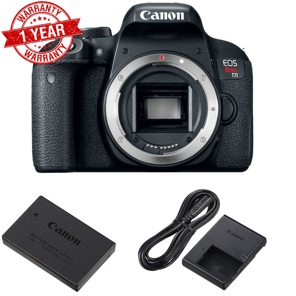 Canon EOS Rebel T7i/800D DSLR Camera Body Only - 24.2MP APS-C Sensor, 45-Point AF, Wi-Fi & NFC - Perfect for Travel Photography, Vlogging & Beginners