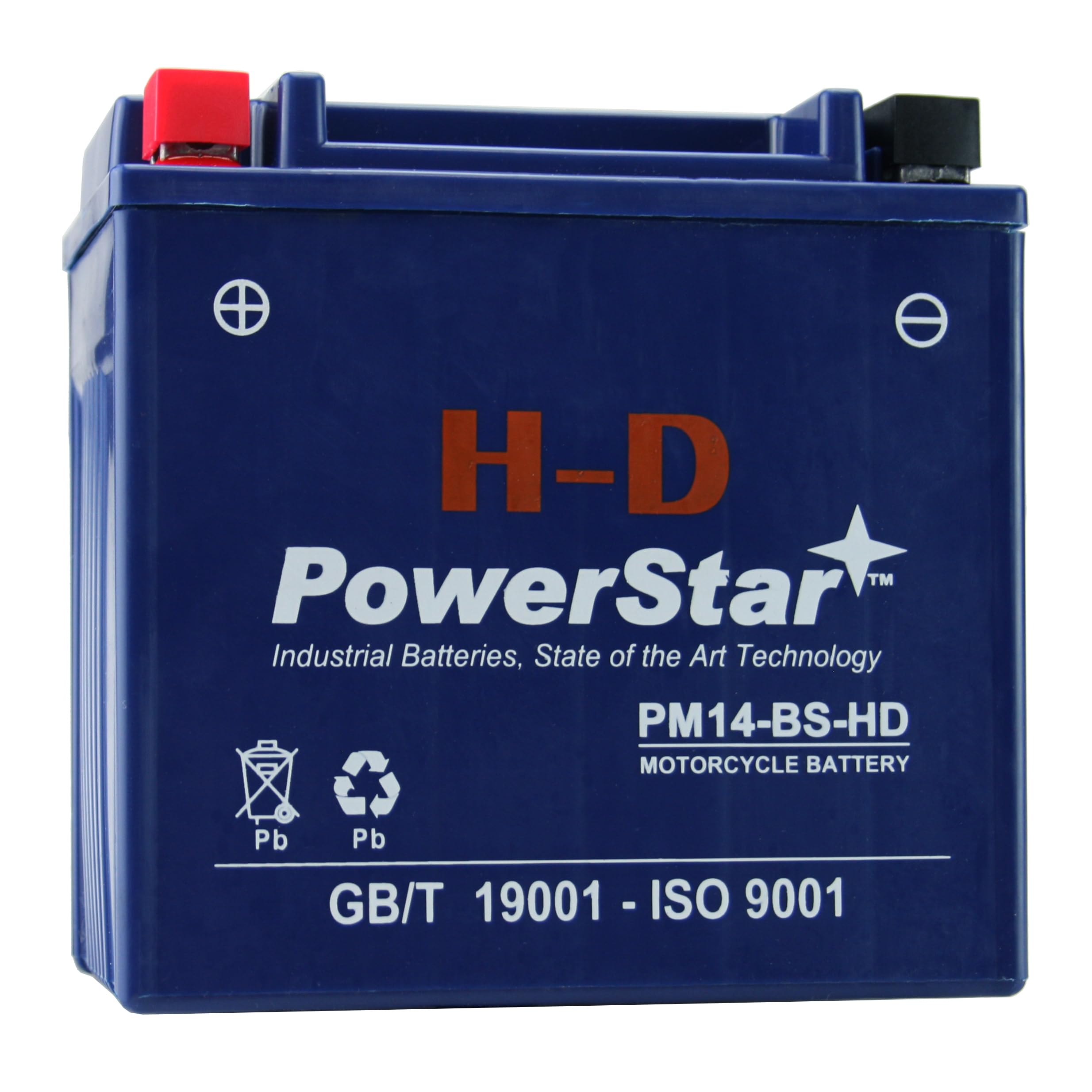PowerStar YTX14-BS Motorcycle Battery Replacement for Buell XB12Ss Lightning Long - High Performance AGM Battery for Street Bikes, Cruisers & Powersports (Perfect for Daily Commuting & Long Rides)