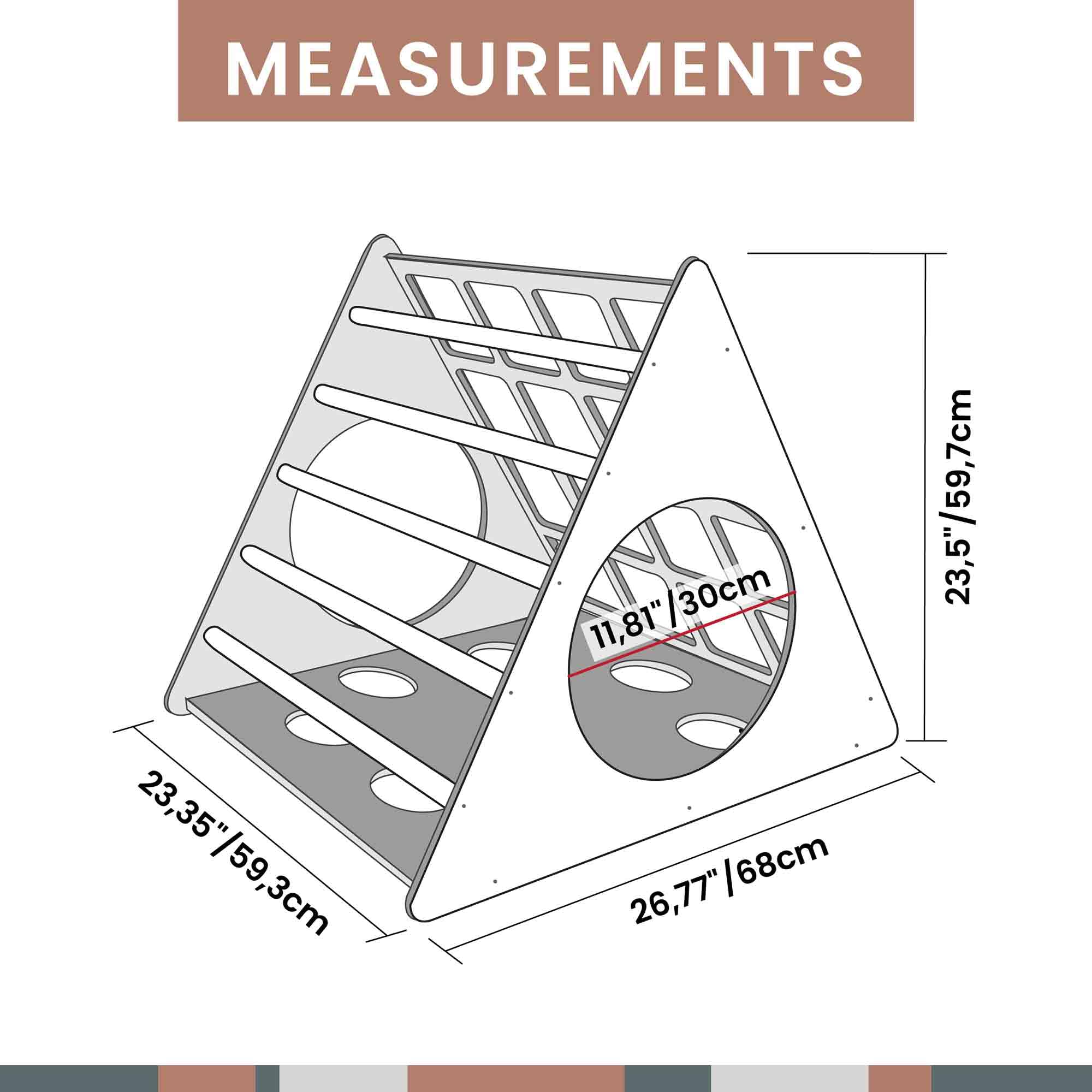 Montessori Toddler Climbing Triangle - Wooden Climber for Kids, Educational Learning Toy for Indoor & Outdoor Play - Perfect for Home, Daycare, and Preschool Activities