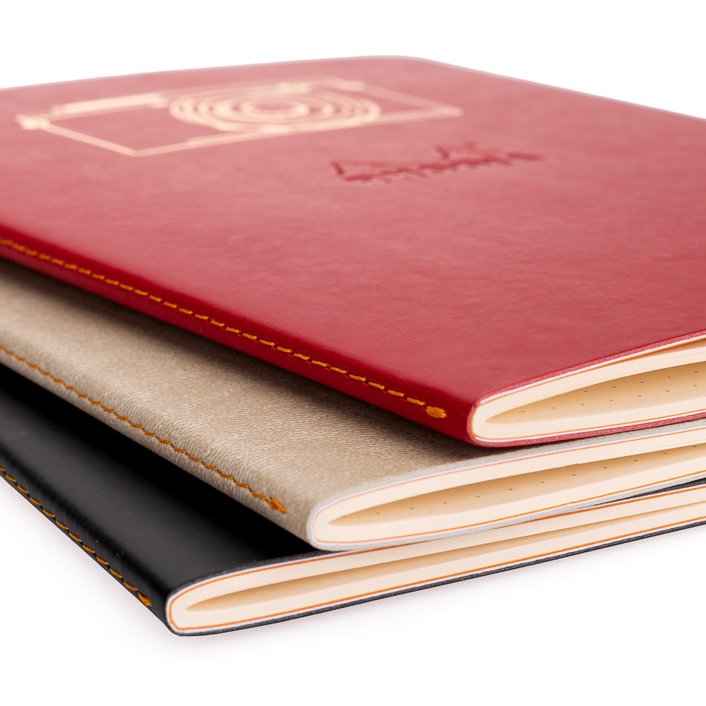 Red Dot Wear Camera Notebooks - Set of 3, Stylish Memo Pads for Photography Enthusiasts, Perfect for Journaling, Sketching & Travel Notes