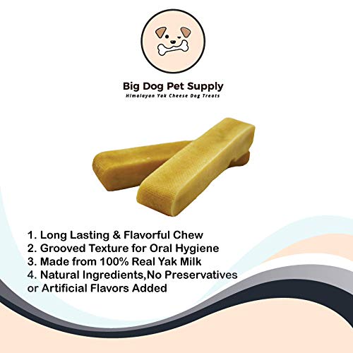 Premium Himalayan Yak Cheese Dog Chews - All-Natural, Long-Lasting Dog Bones for Aggressive Chewers - Healthy Dental Treats for Large Dogs Under 55 lbs - Perfect for Teething Puppies & Strong Chewers - Great for Outdoor Adventures & Crate Training