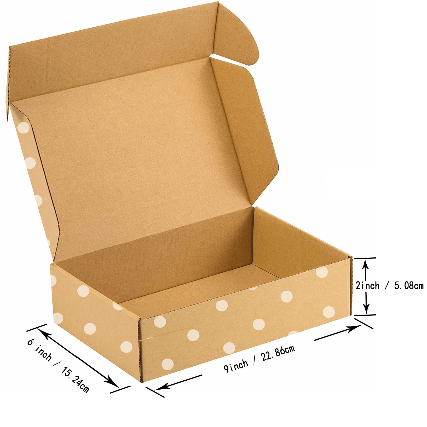 25 Pack Brown Corrugated Mailer Boxes 9x6x2