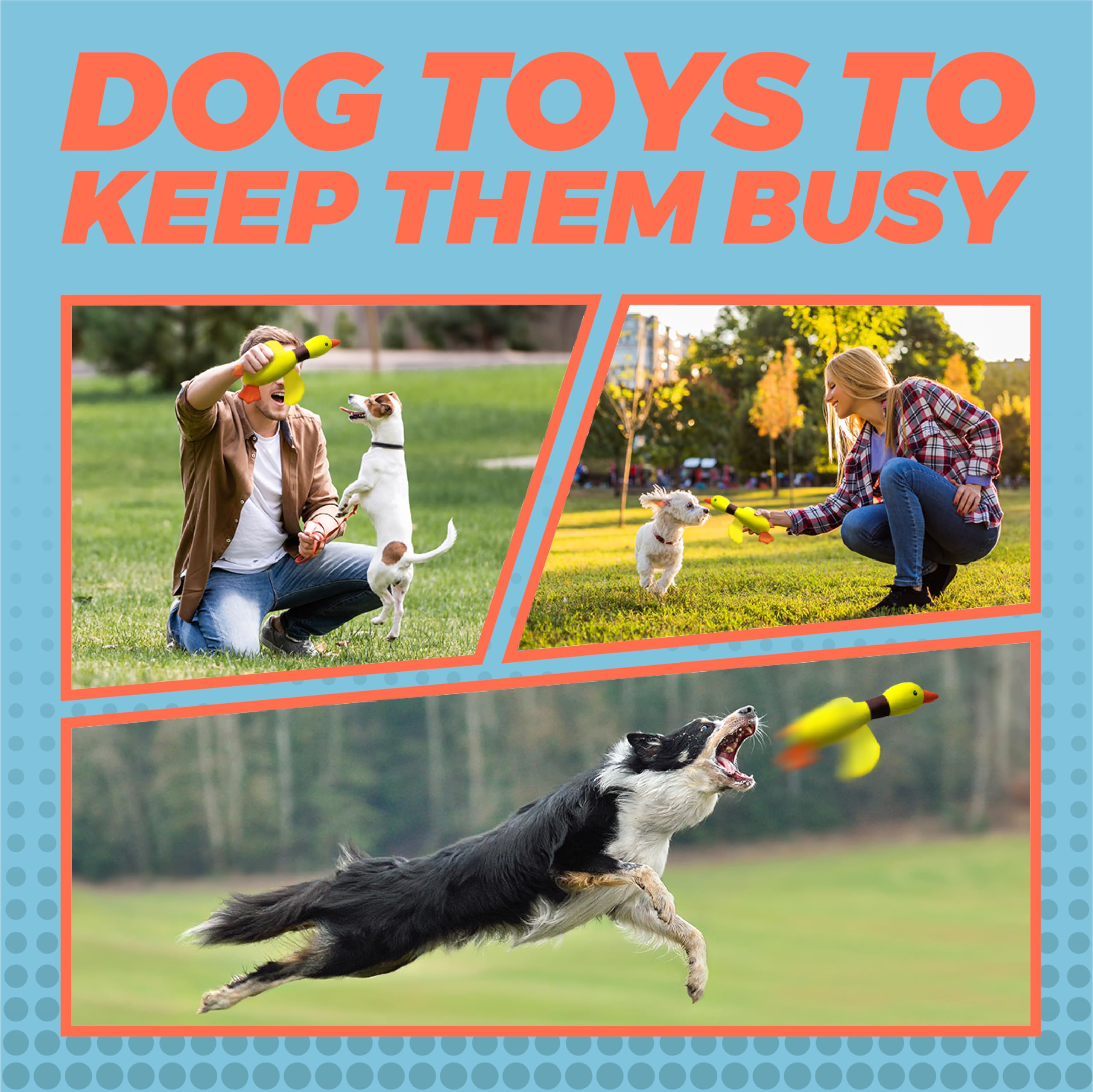 Vitscan Upgraded Goose Squeaky Dog Chew Toys - Durable & Indestructible Interactive Puppy Toys for Small, Medium & Large Dogs | Aggressive Chewer Proof, Teeth Cleaning Chew Toy for Puppies & Adult Dogs | Perfect for Playtime, Training & Dental Health
