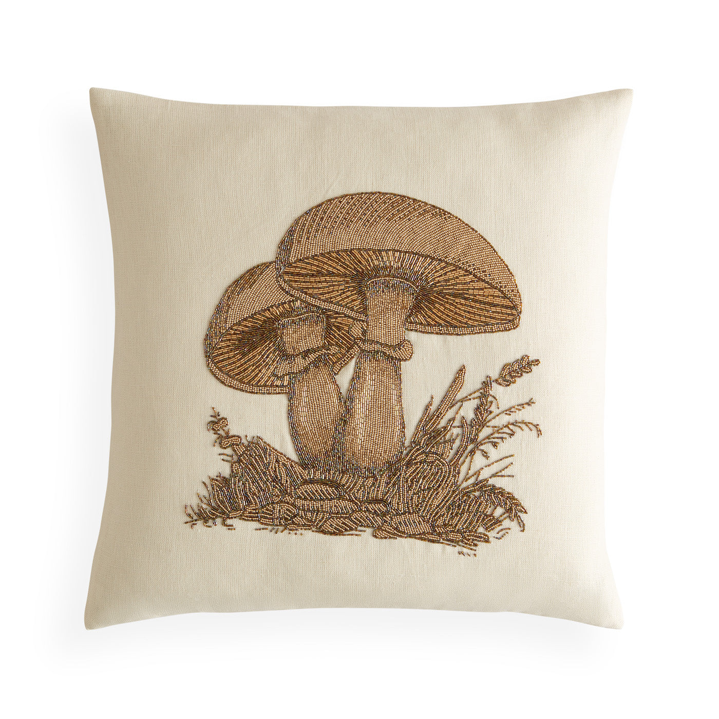 Large Mushroom Beaded Pillow - Soft Decorative Throw Cushion for Sofa, Bed, and Home Decor