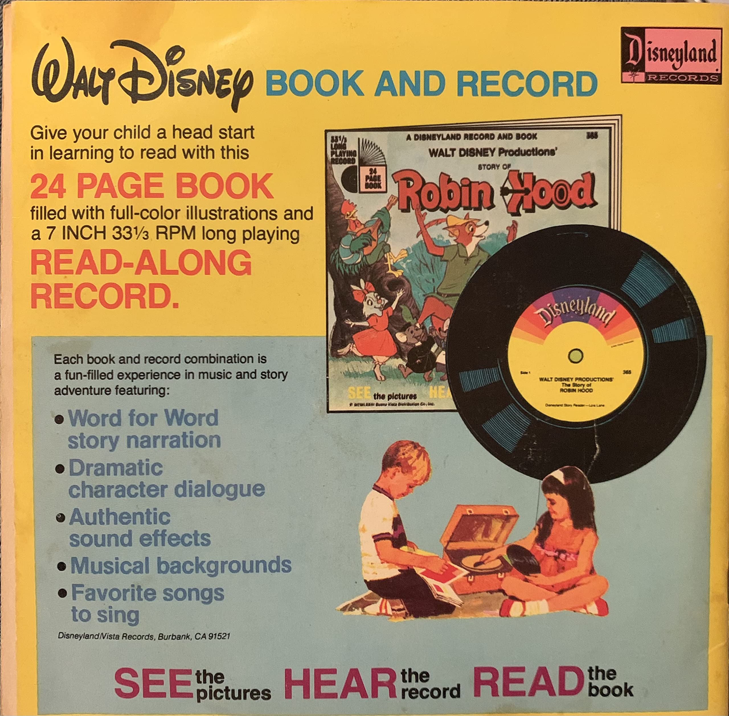 Bambi Read-Along Story Book with Audio Record - Classic Disney Children's Book for Bedtime Reading & Early Learning