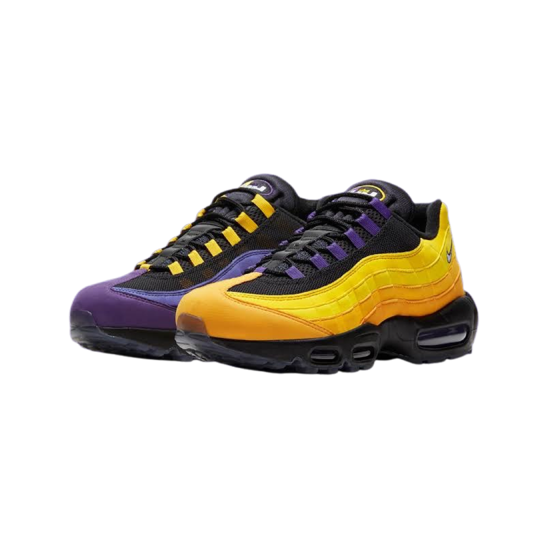 Nike Air Max 95 LeBron James Lakers Edition - Black, White & Court Purple Basketball Shoes for Men | Perfect for NBA Games, Streetwear & Sneaker Collectors