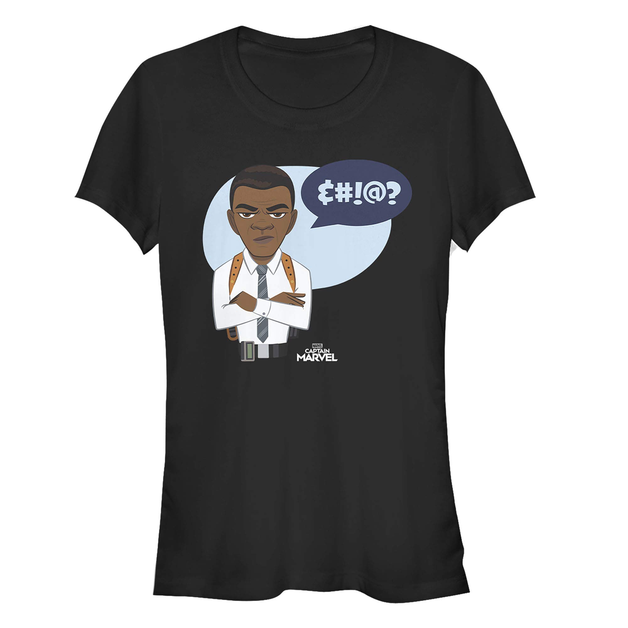 Marvel Junior's Captain Nick Fury Speech Bubble T-Shirt for Kids | Superhero Graphic Tee | Cool Birthday Gift for Boys & Girls | Perfect for Cosplay, Parties & Everyday Wear