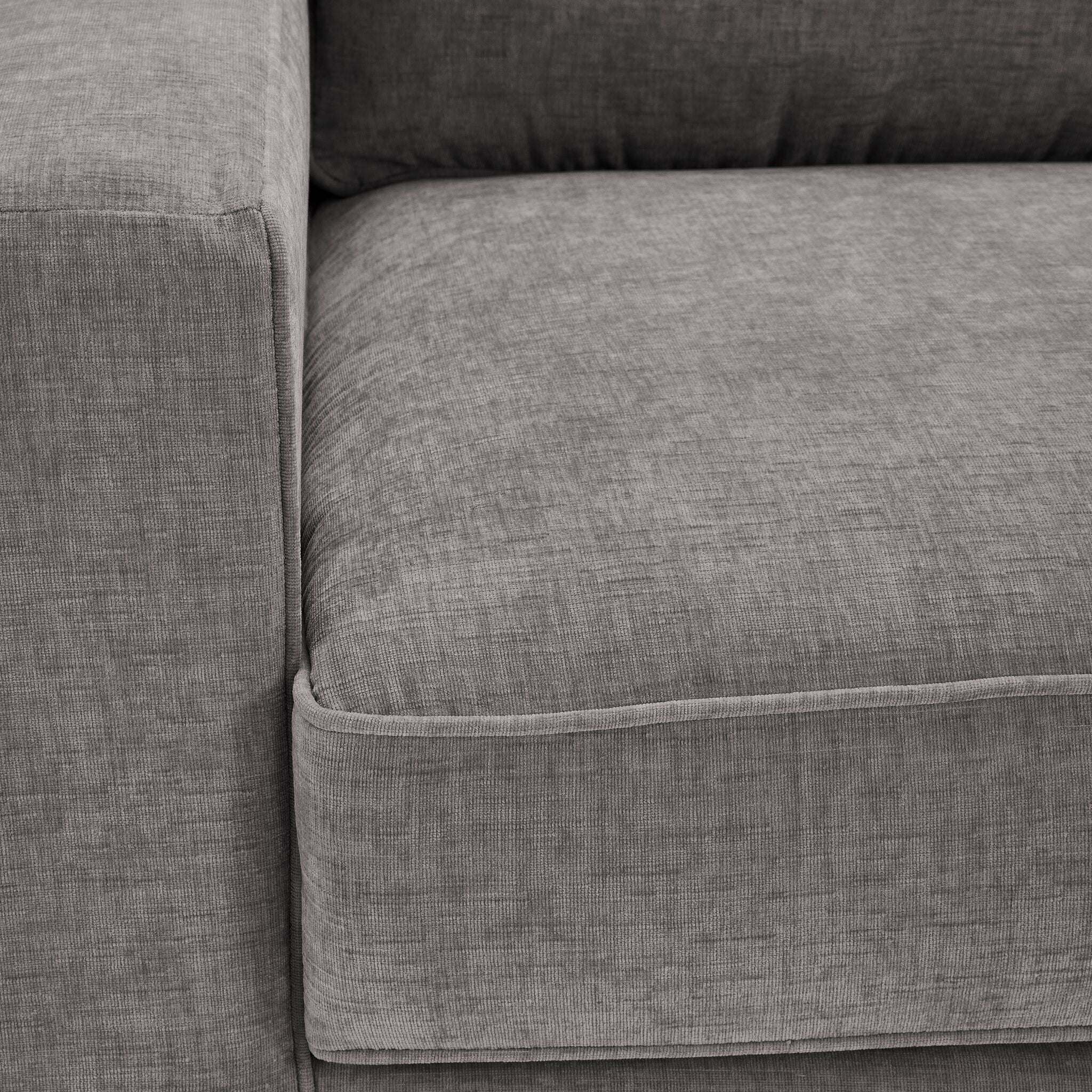 Charlotte Sofa and Loveseat Set in Smoke Gray - Modern Living Room Furniture for Small Spaces | Perfect for Apartments, Condos and Cozy Home Decor
