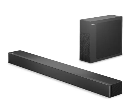 Hisense HS2100 2.1 Channel Soundbar with Wireless Subwoofer - Immersive Home Theater Audio for Movies, Music & Gaming