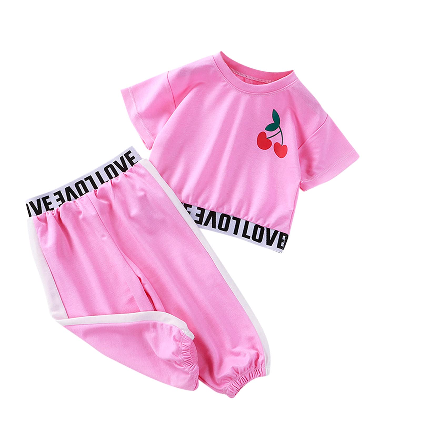Toddler Baby Girl Outfits - Love Letter T-Shirt & Pants Set for Playtime