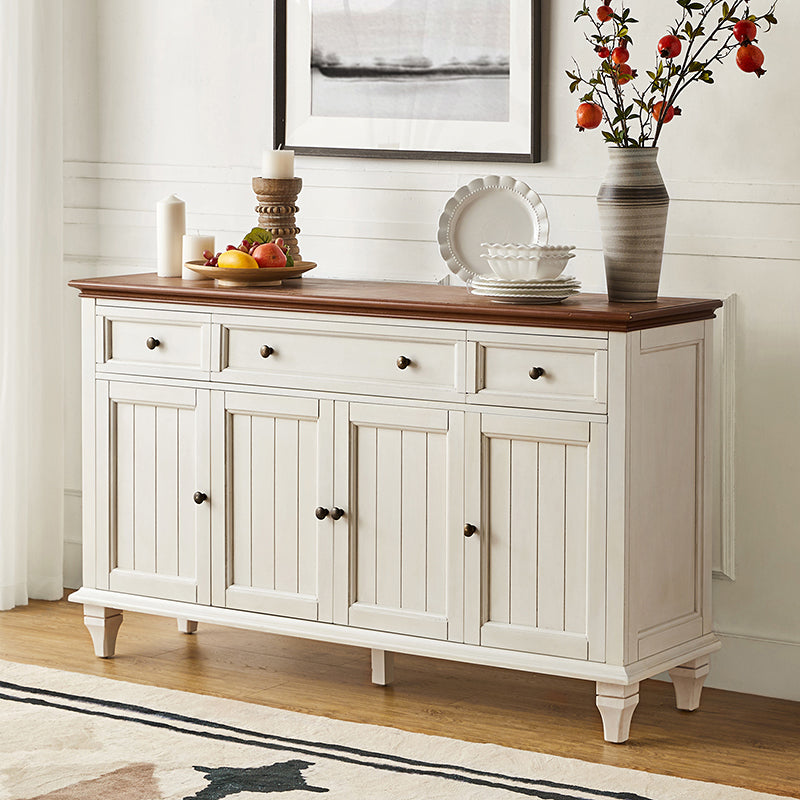 Raphael 58-Inch Wide 3-Drawer Sideboard Buffet Cabinet - Perfect for Dining Room Storage & Living Room Organization