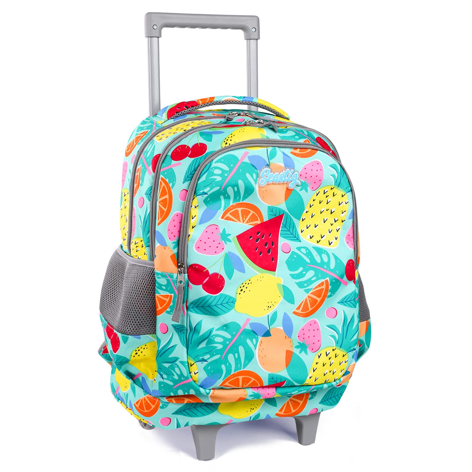 Seastig Kids Rolling Backpack with Wheels - 18 Inch Wheeled School Backpack with Double Handle for Boys & Girls | Perfect for Travel, School & Daily Use