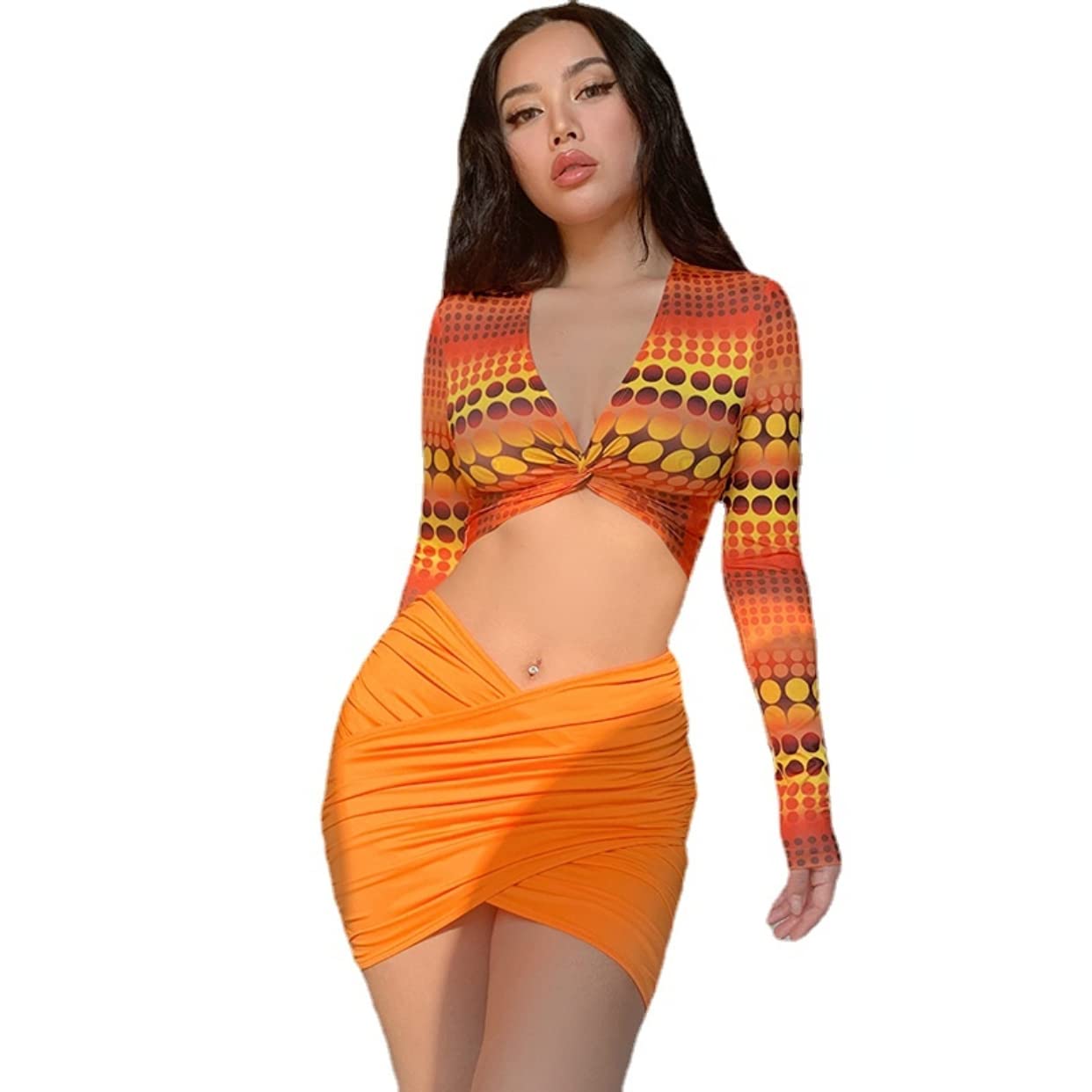 Y2K Aesthetic Skirt Sets for Women - 2 Piece Outfit with Crop Top & Skirt | Trendy Y2K Fashion for Casual Wear, Parties & Street Style