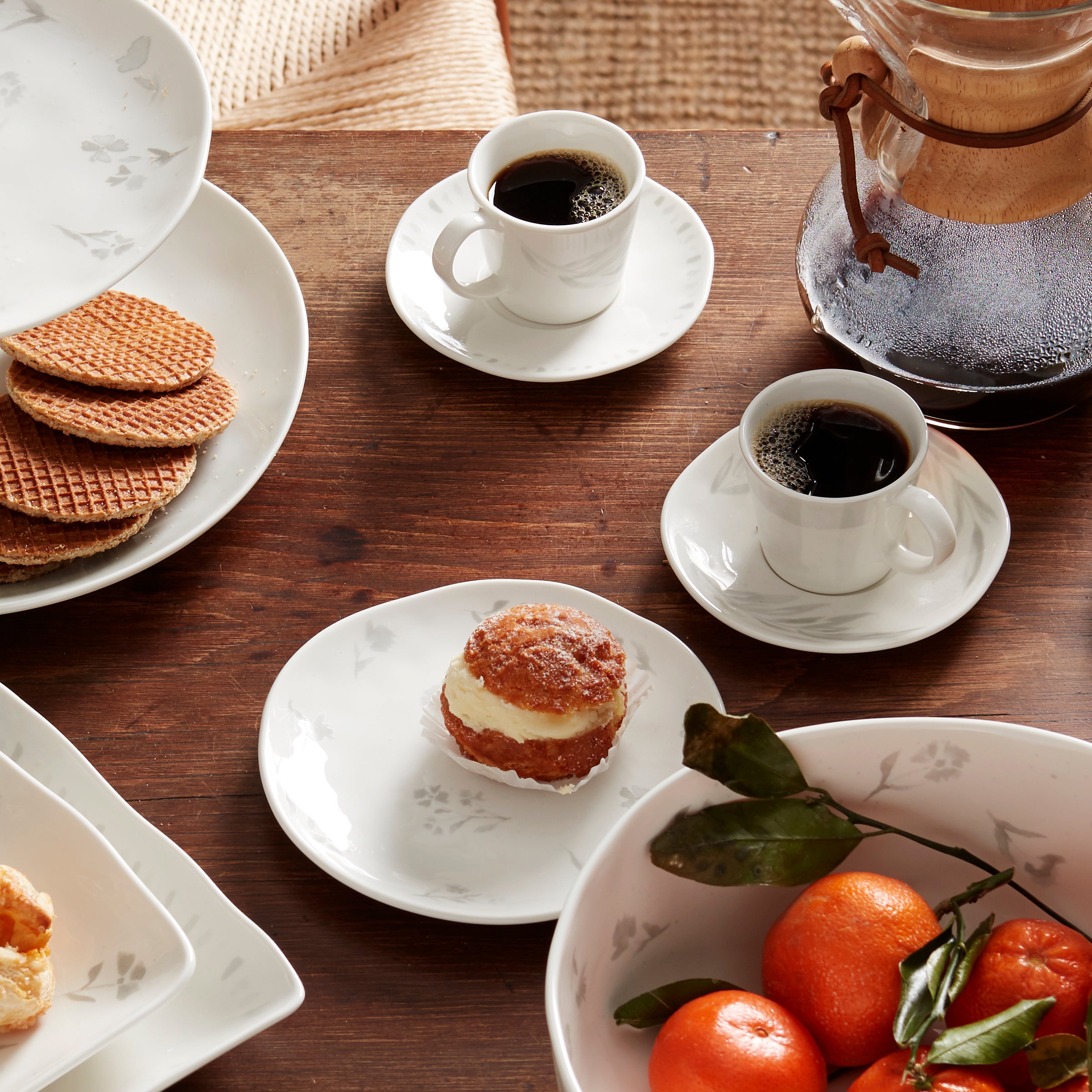 Premium Oyster Bay 8-Piece Espresso Cup and Saucer Set - Porcelain Coffee Cups with Elegant Design for Home, Cafe, and Restaurant Use