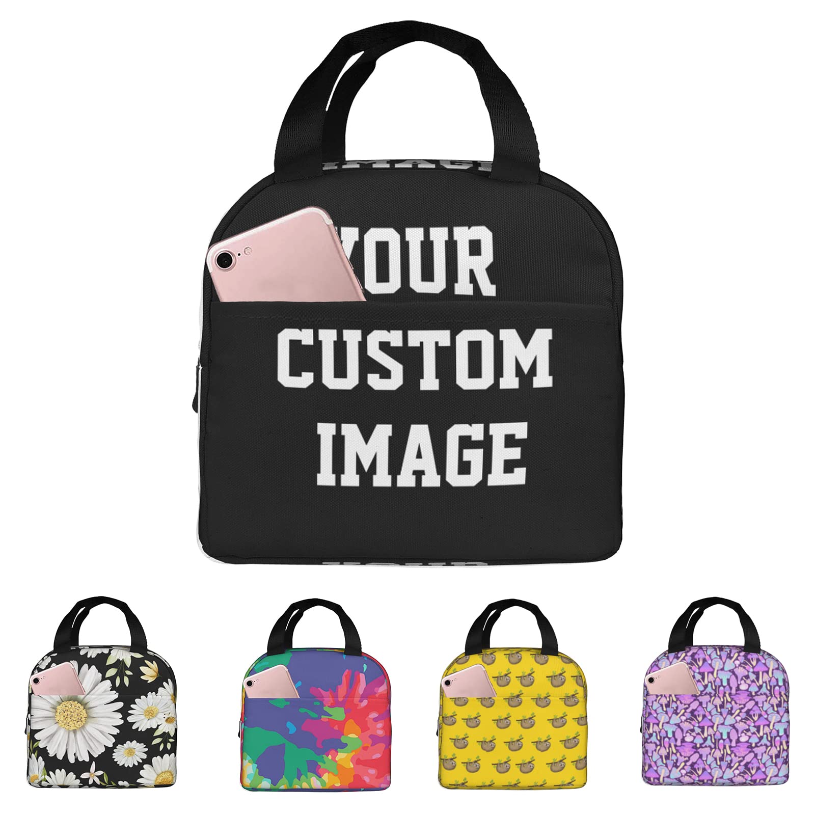 Personalized Insulated Lunch Bag for Women & Men - Custom Reusable Lunch Tote for School, Office, Picnic & Outdoor Activities - Leakproof Thermal Lunch Box for Work, Travel & Daily Commute