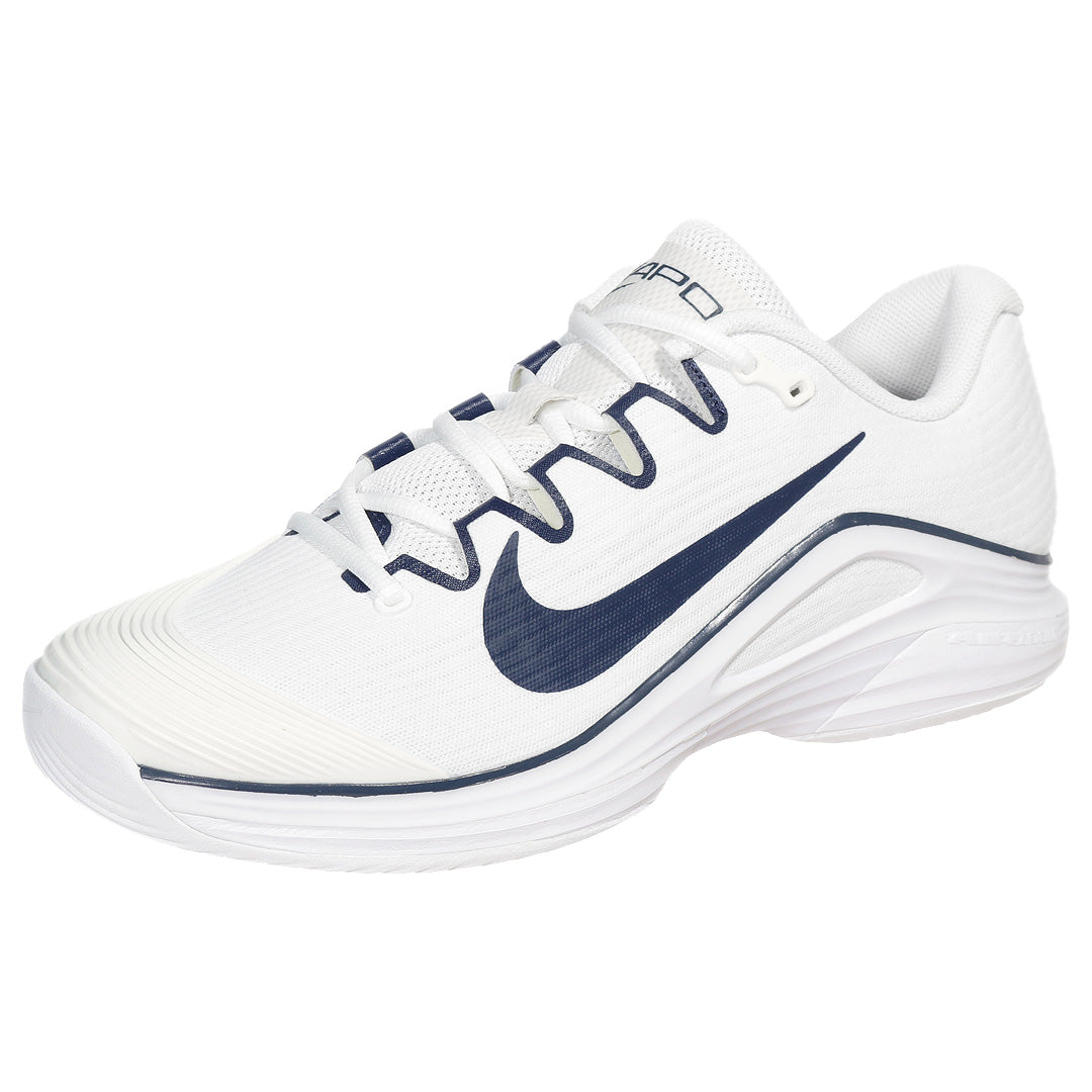 Nike Men's Air Zoom Vapor 12 Tennis Shoes - White/Midnight Navy - Lightweight & Breathable for Court Performance | Perfect for Competitive Play & Casual Wear