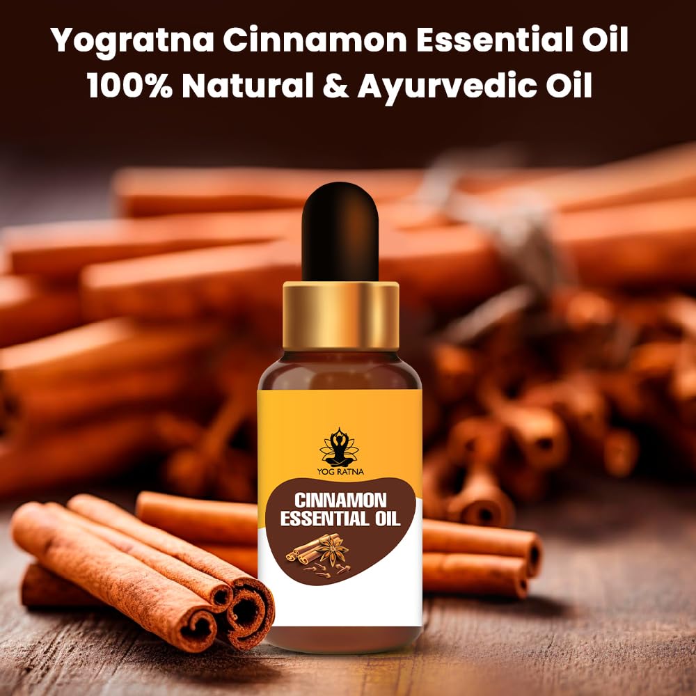100% Pure Natural Cinnamon Essential Oil for Skin & Hair Care, Home Aromatherapy Diffuser, Undiluted Therapeutic Grade (30ml) - Perfect for Relaxation, Massage & DIY Beauty Products