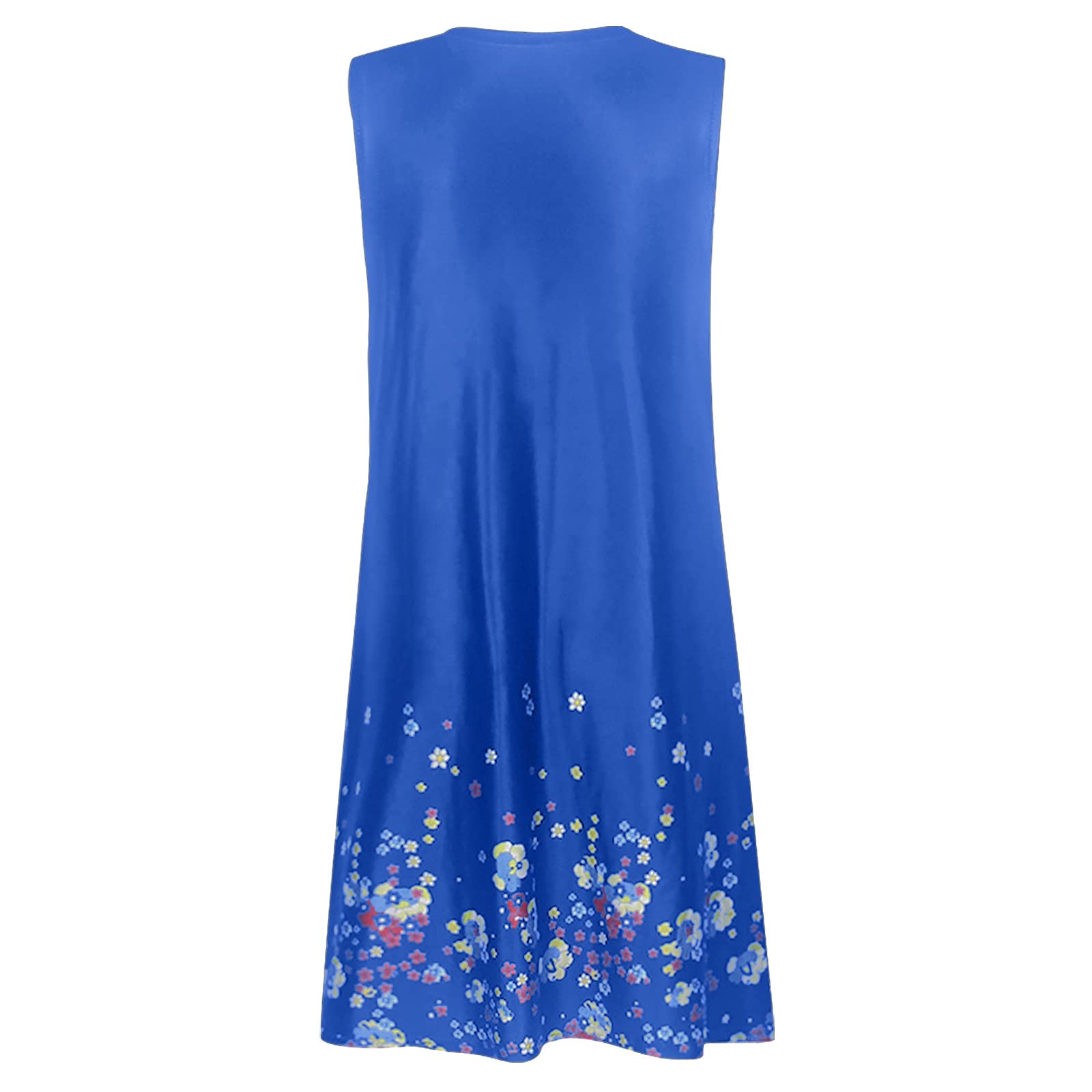 2023 Women's Summer Fashion Boho Sleeveless Tank Dress - Casual V-Neck Plus Size Sundress for Beach, Vacation & Outdoor Activities