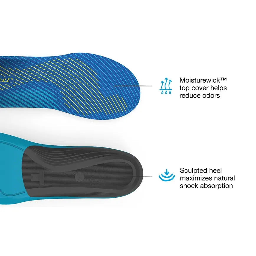Run Support Medium Arch V2 - High Performance Running Insoles for Arch Support & Comfort - Perfect for Jogging, Hiking, and Daily Wear