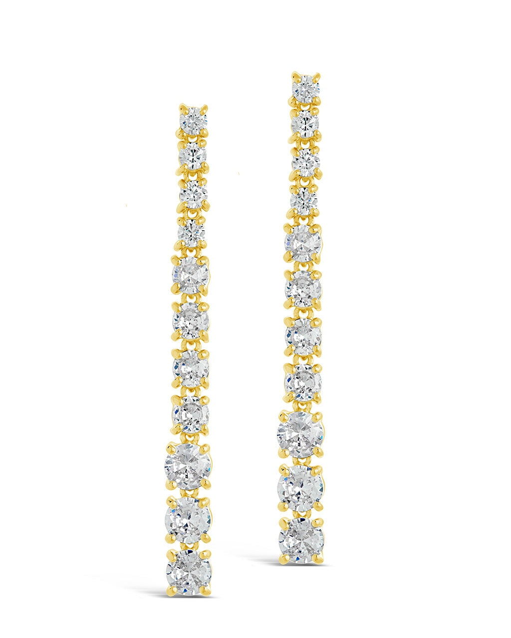 Natasha CZ Drop Stud Earrings for Women - Sparkling Cubic Zirconia Dangle Earrings for Daily Wear & Special Occasions
