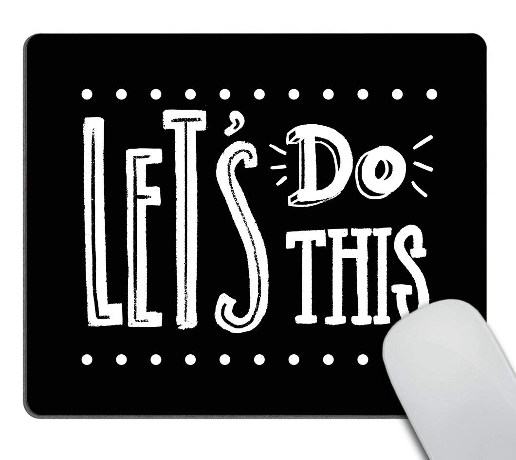 Motivational Quote Non-Slip Rubber Gaming Mouse Pad - Cute Rectangle Computer Mousepad for PC & Laptop - Perfect for Office, Gaming & Home Workspace